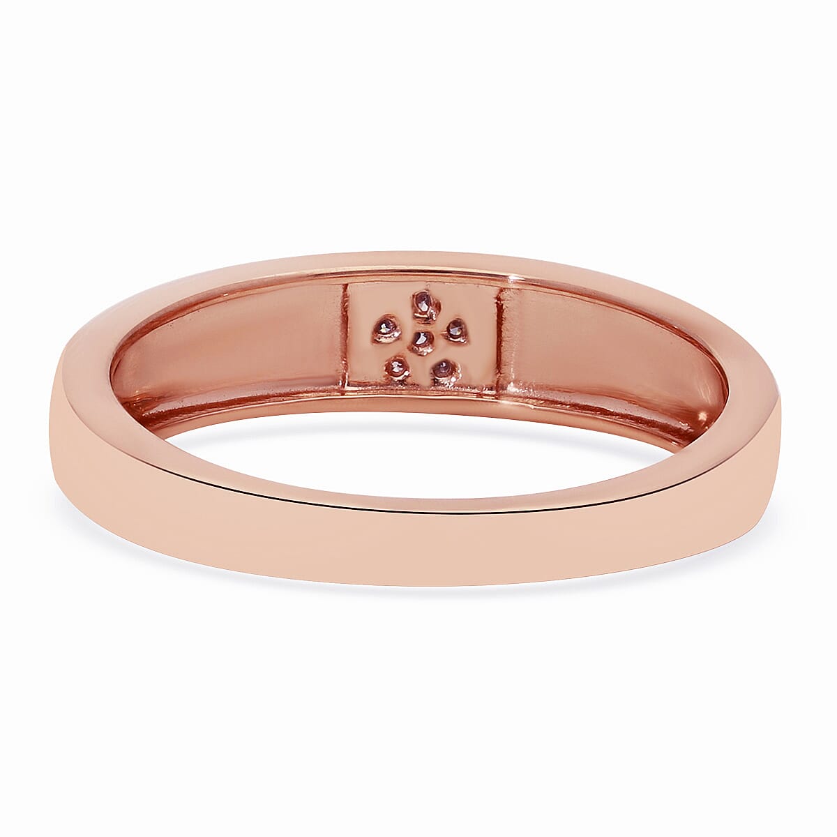 9K Rose Gold Pink Diamond Star Ring