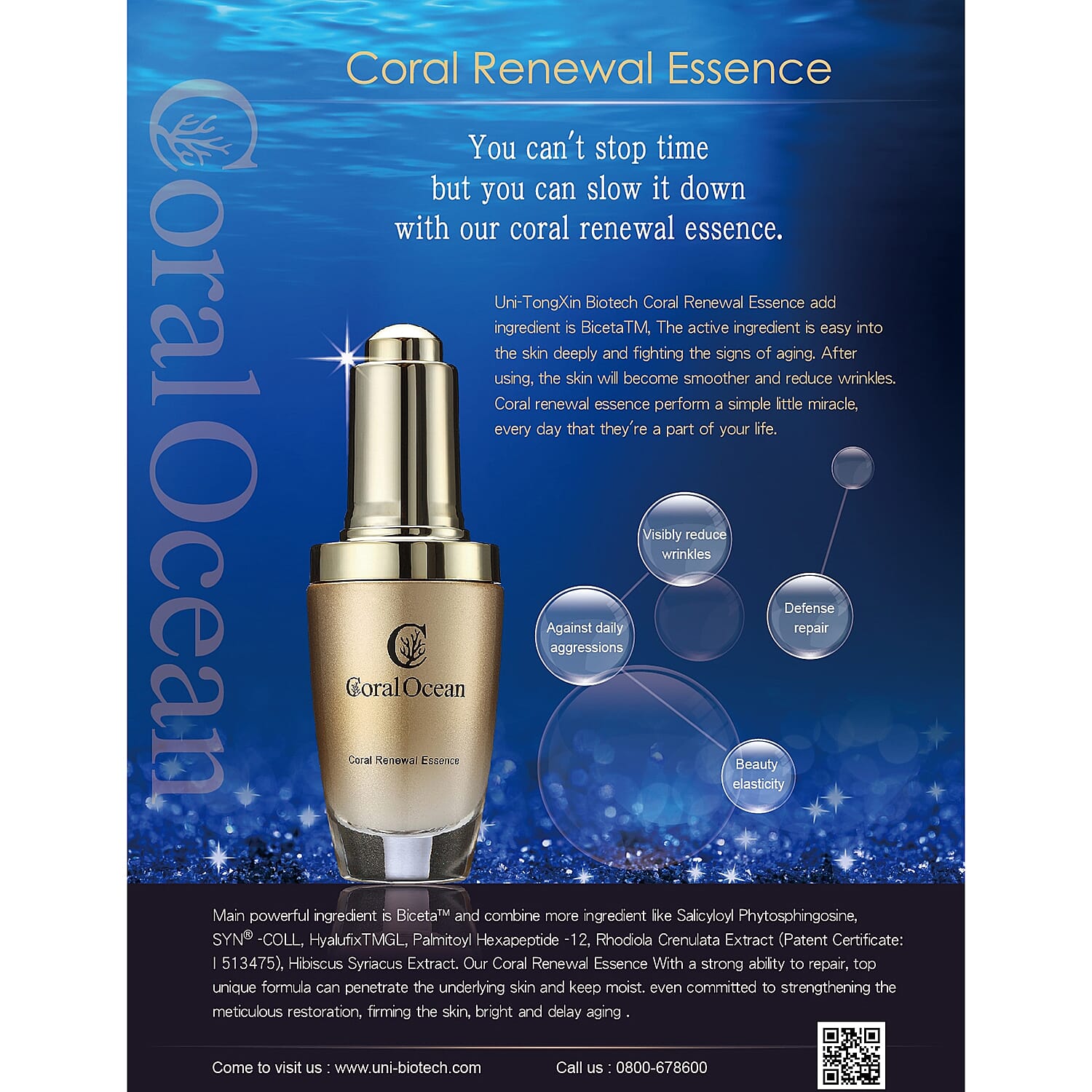 Coral Ocean- Renewal Age Reverse Repairing Moisturizing Essence - 30 ML