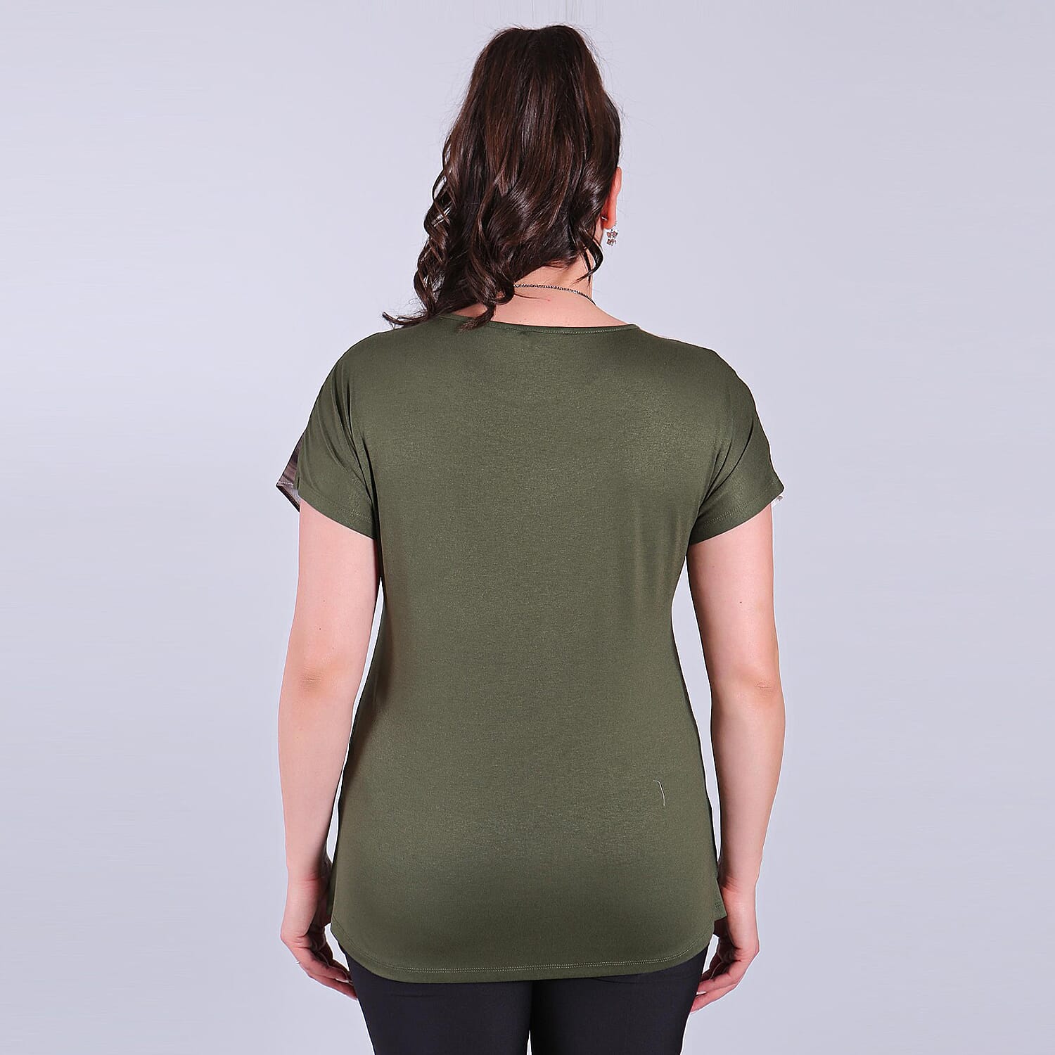 Jovie Comfortable Low Sleeve Top- Blue& Multi