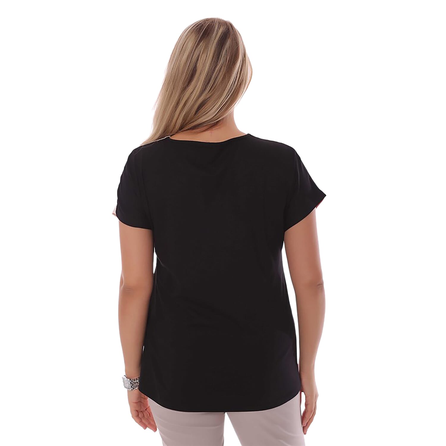 Jovie Floral Pattern Low Sleeve Blouse - Blue