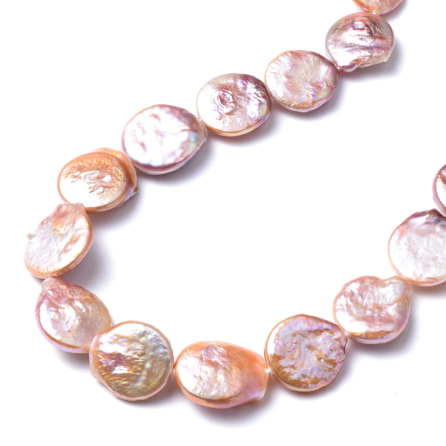 Multi Colour Baroque Pearl Necklace (Size 20) in Rhodium Overlay Sterling Silver