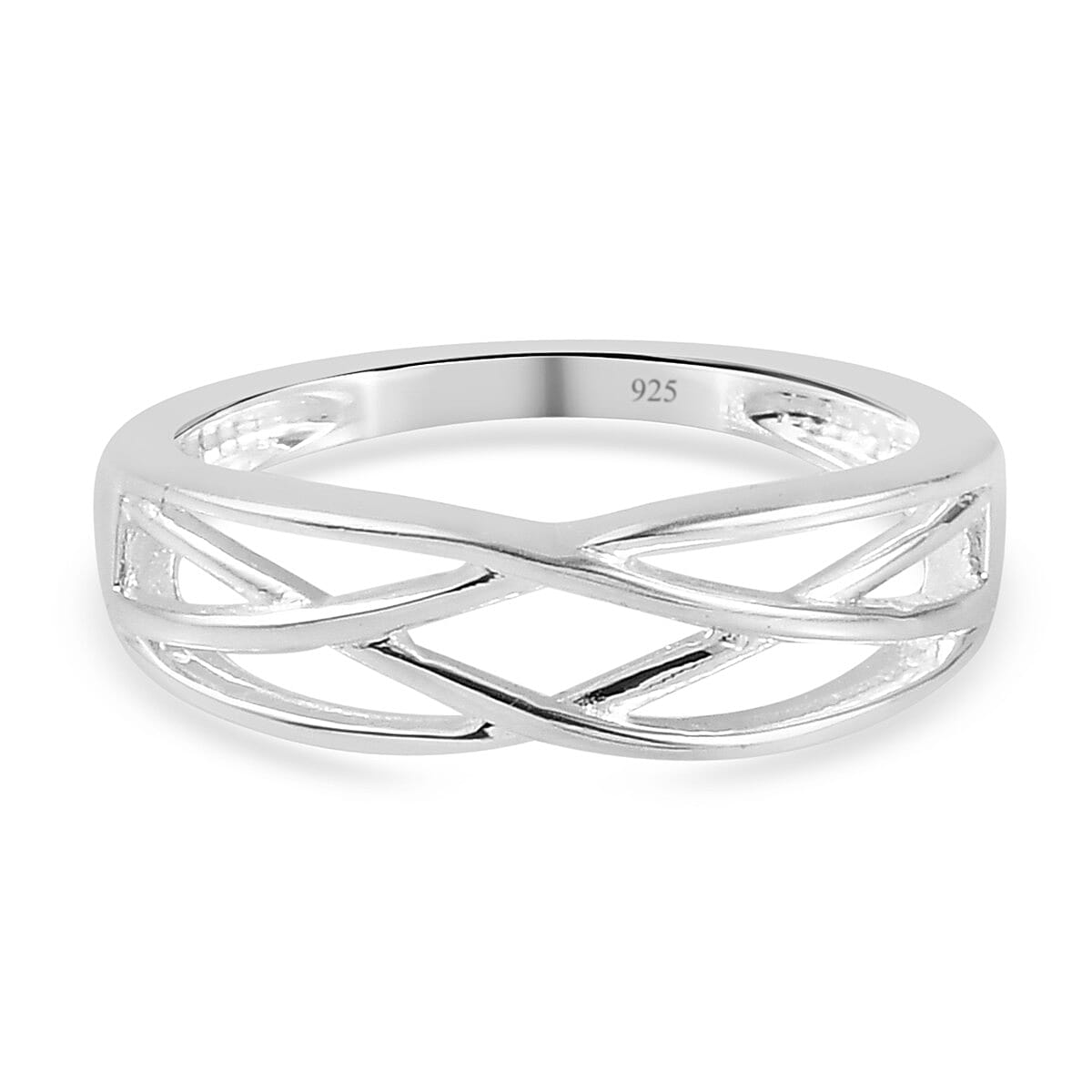 Sterling Silver Criss Cross Ring