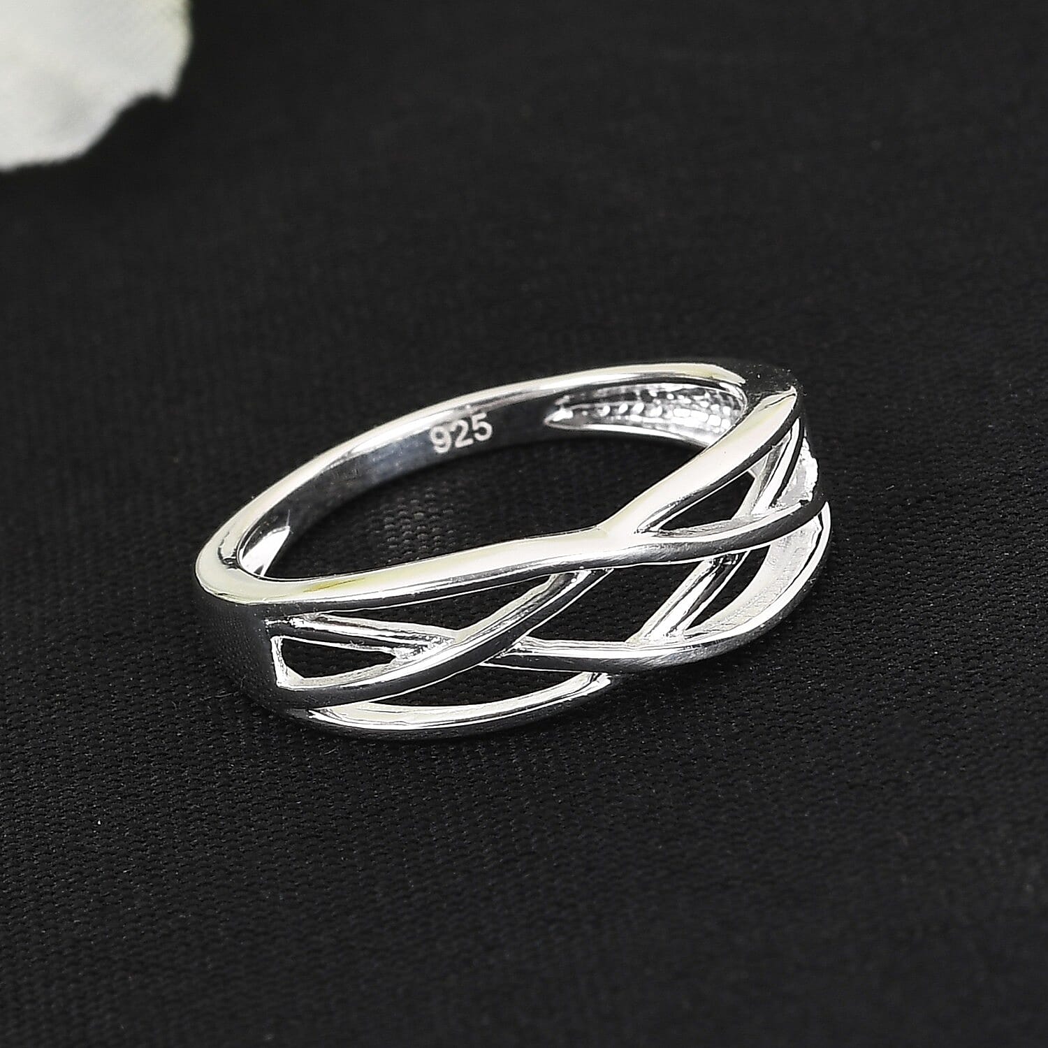 Sterling Silver Criss Cross Ring