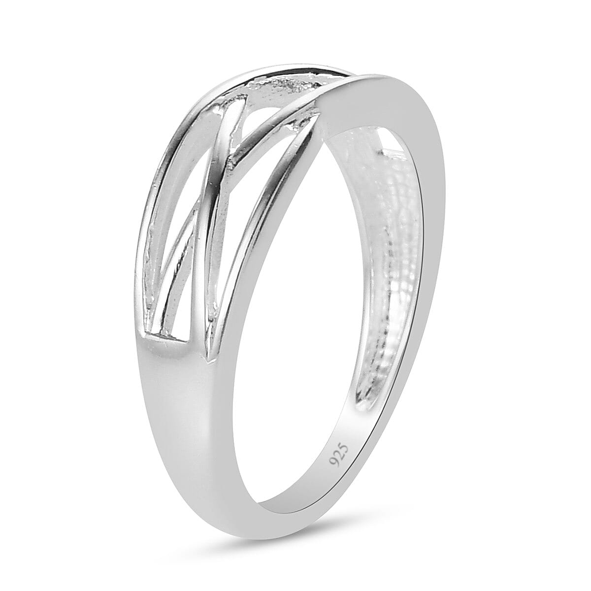 Sterling Silver Criss Cross Ring