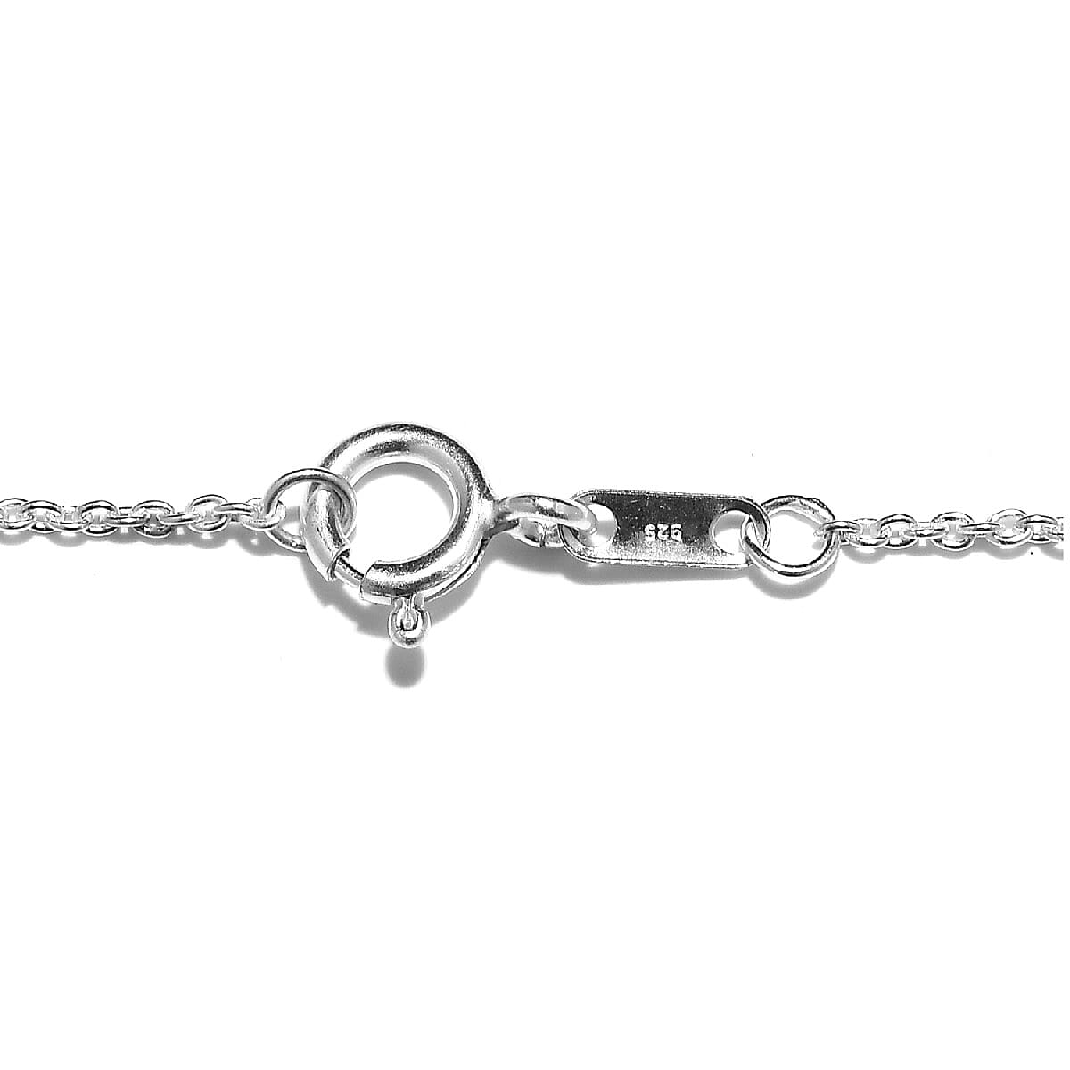 Lustro Stella AB Crystal Necklace (Size 18) in Sterling Silver