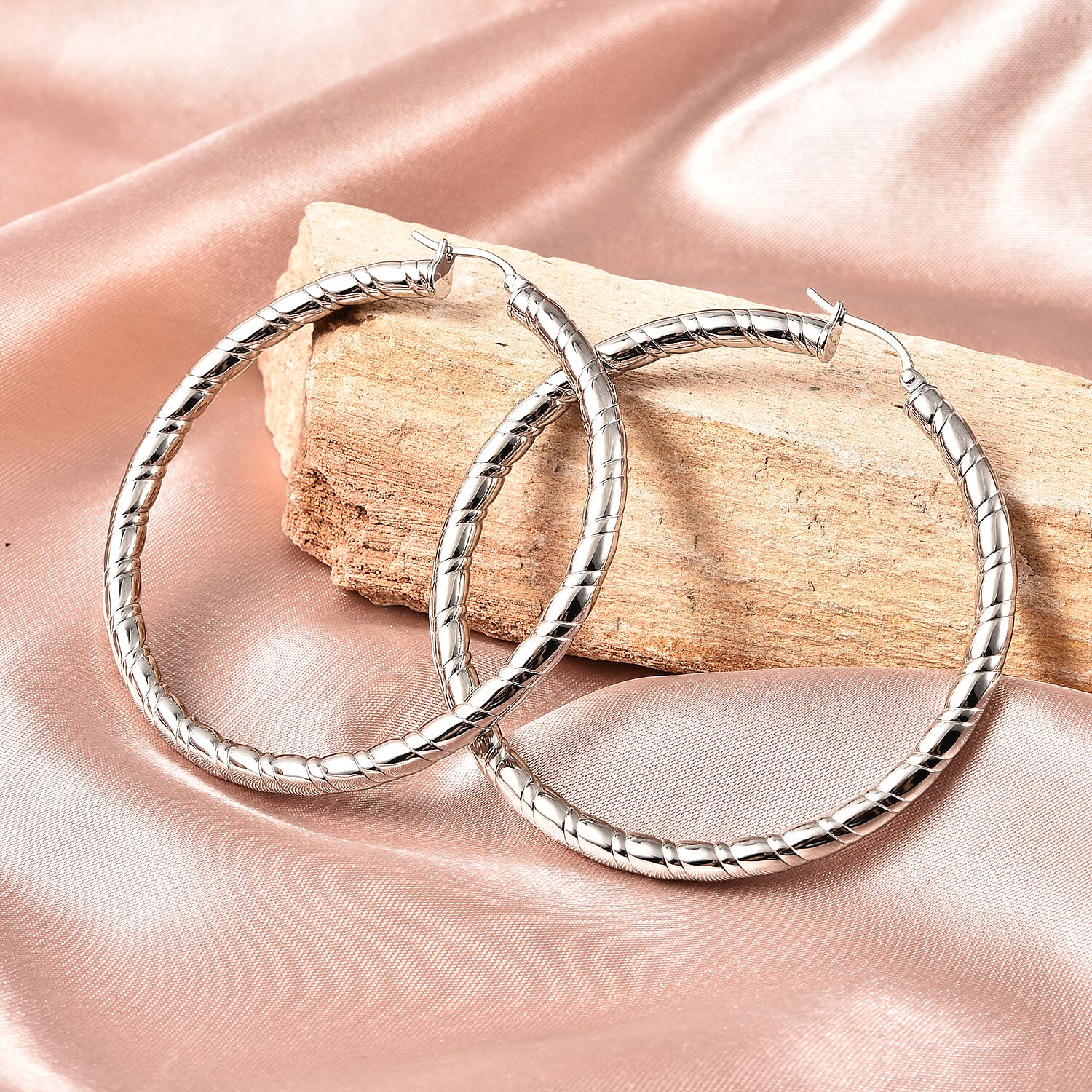 Earrings (With Hoop) in Stainless Steel
