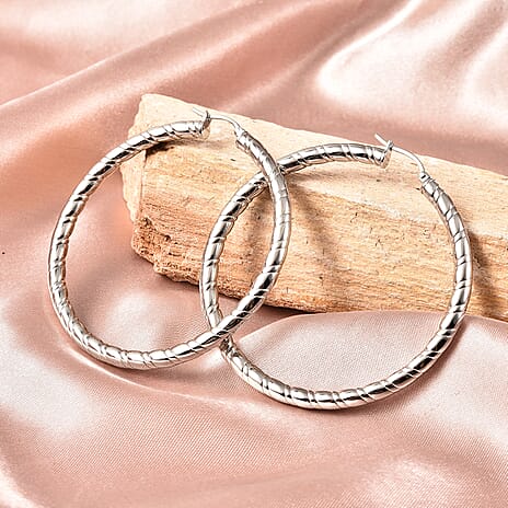 Earrings (With Hoop) in Stainless Steel