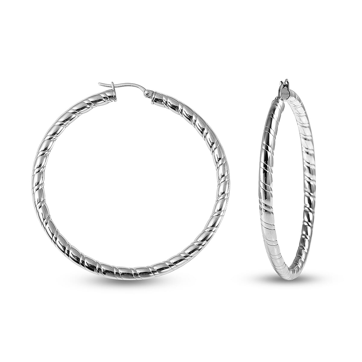 Earrings (With Hoop) in Stainless Steel