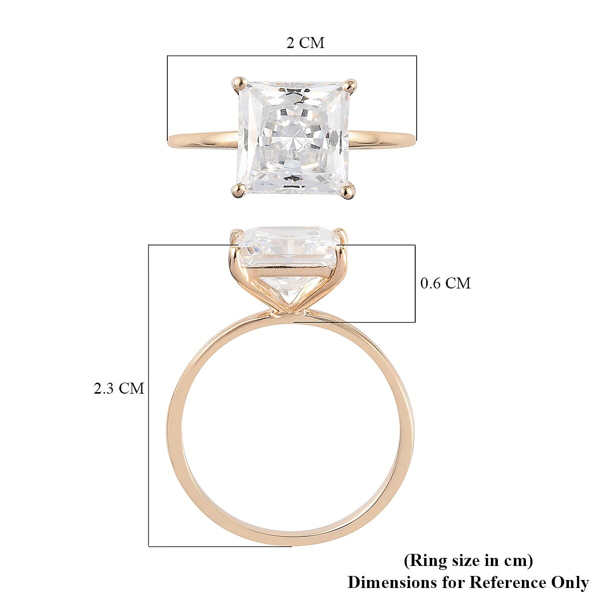 Lustro Stella 9K Yellow Gold Solitaire Ring Made with Finest CZ Lustro Stella 9K Yellow Gold Solitaire Ring Made with Finest CZ