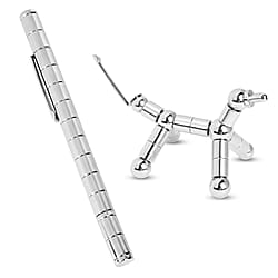 Decompression Magnetic Metal Ball Pen in a Gift Box - Silver