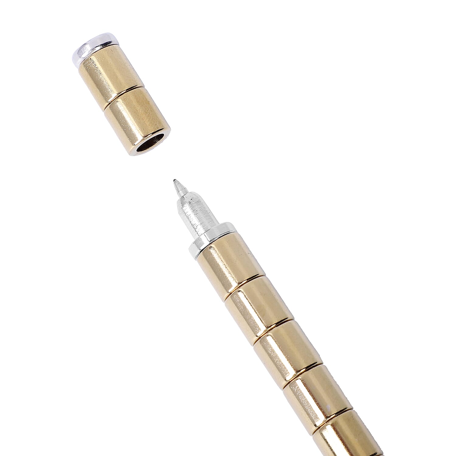 Decompression Magnetic Metal Ball Pen in a Gift Box - Gold