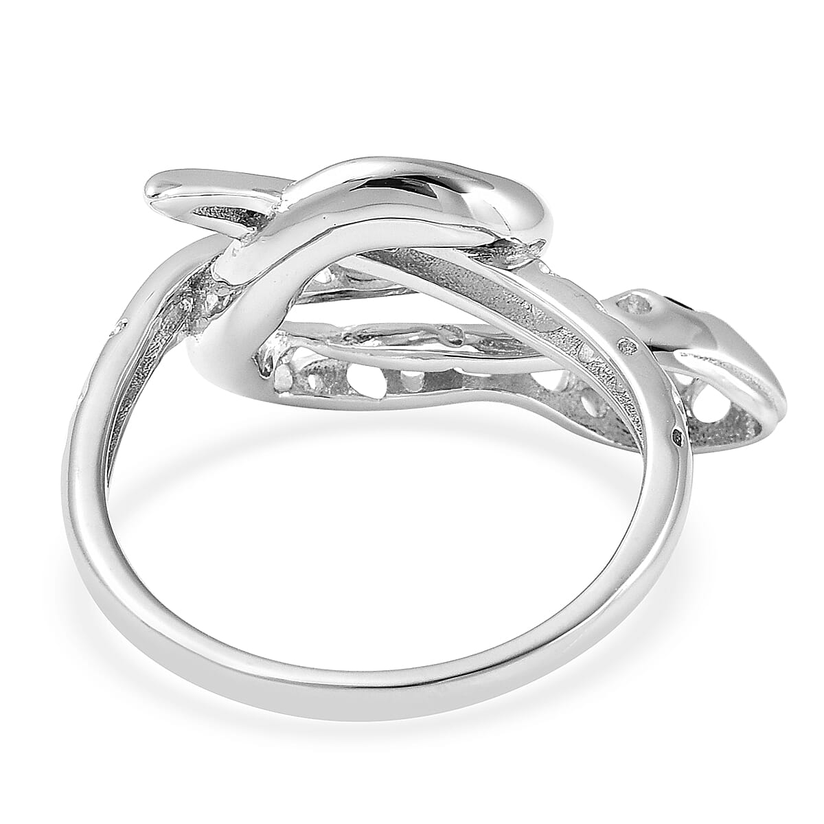 RACHEL GALLEY Venom Collection - Black Spinel Ring in Rhodium Overlay Sterling Silver