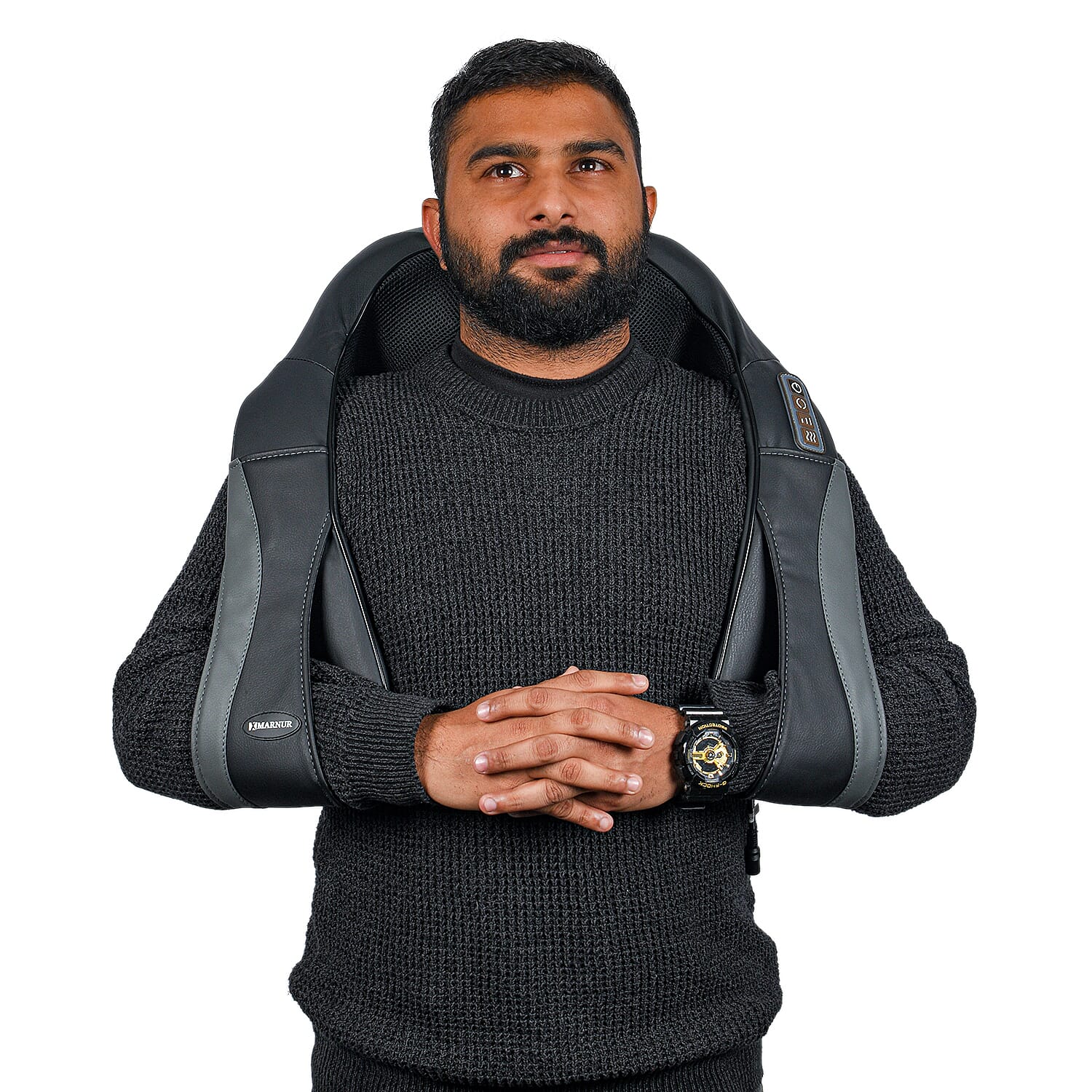 Shiatsu Massager with Soothing Heat, Electric Deep Tissue 3D Kneading Massage Pillow for Shoulder, Leg, Body Muscle Pain Relief, Home, Office, and Car Use