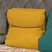 Three Dimensional Triangle Cushion with Round Pillow (Size 45x45x20 cm) - Yellow