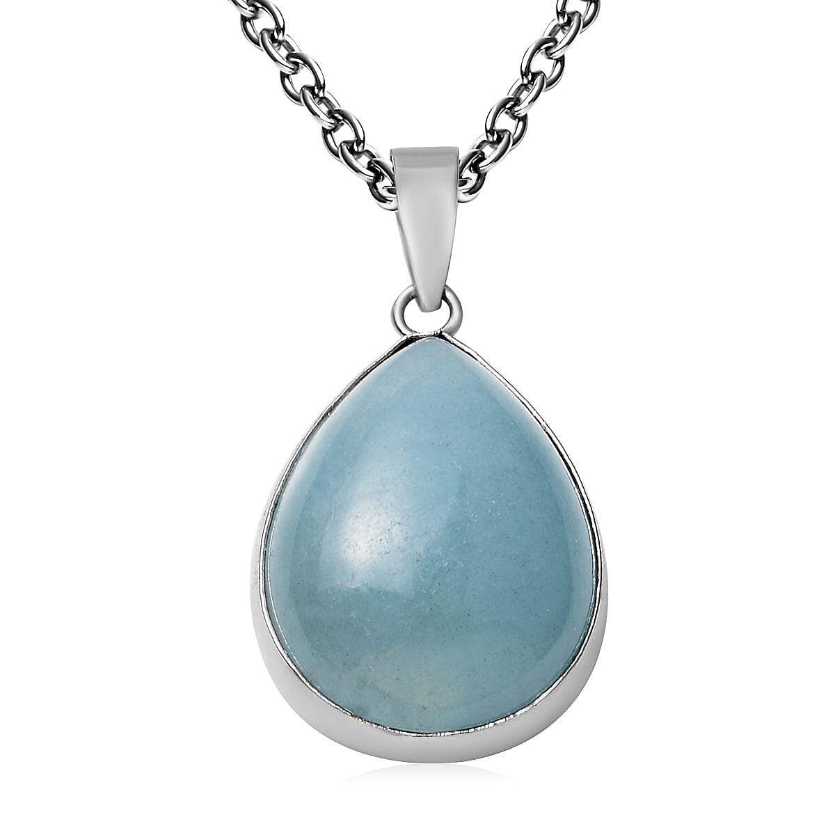 Aquamarine Pendant with Chain (Size - 20) 19.50 Ct.