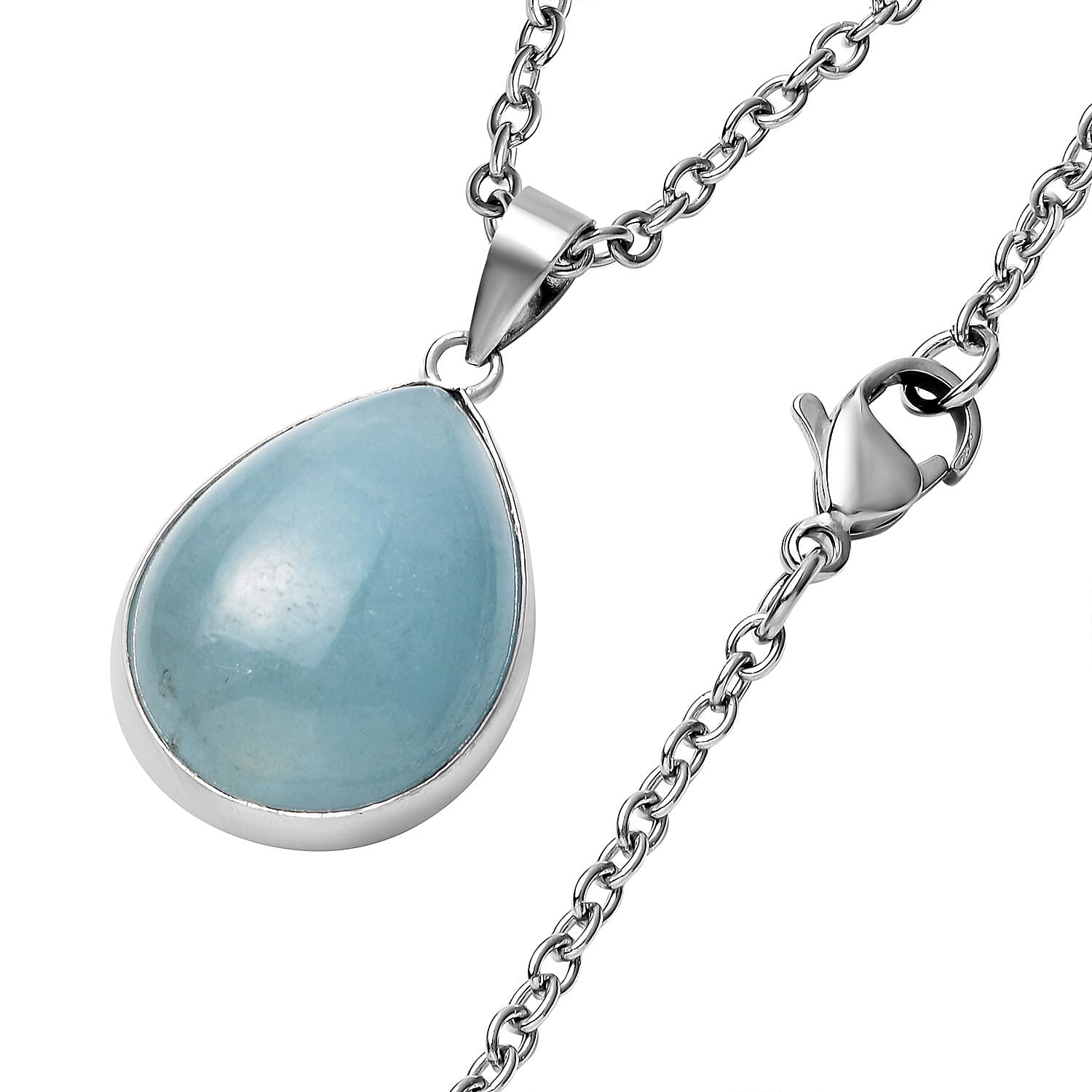 Aquamarine Pendant with Chain (Size - 20) 19.50 Ct.
