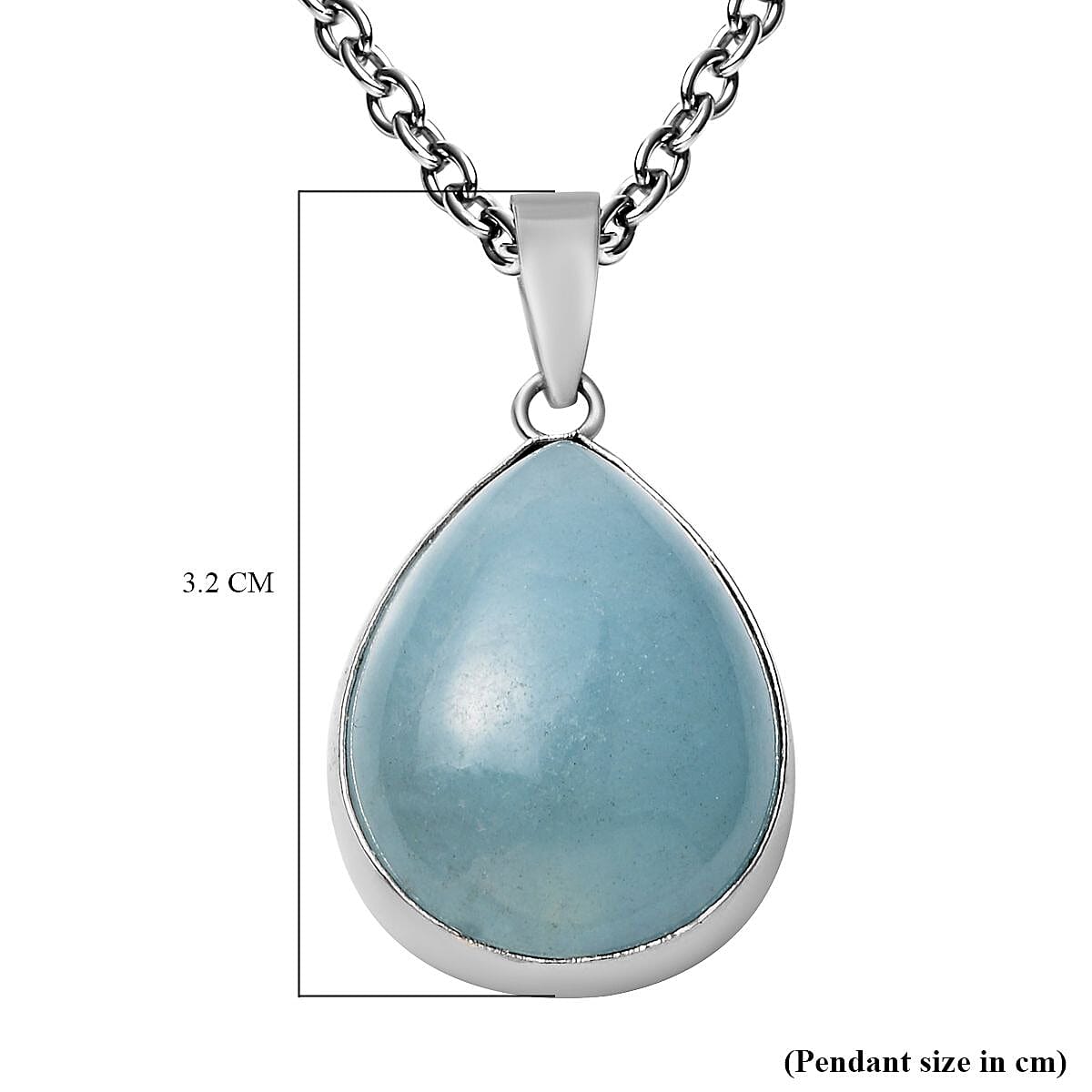 Aquamarine Pendant with Chain (Size - 20) 19.50 Ct.