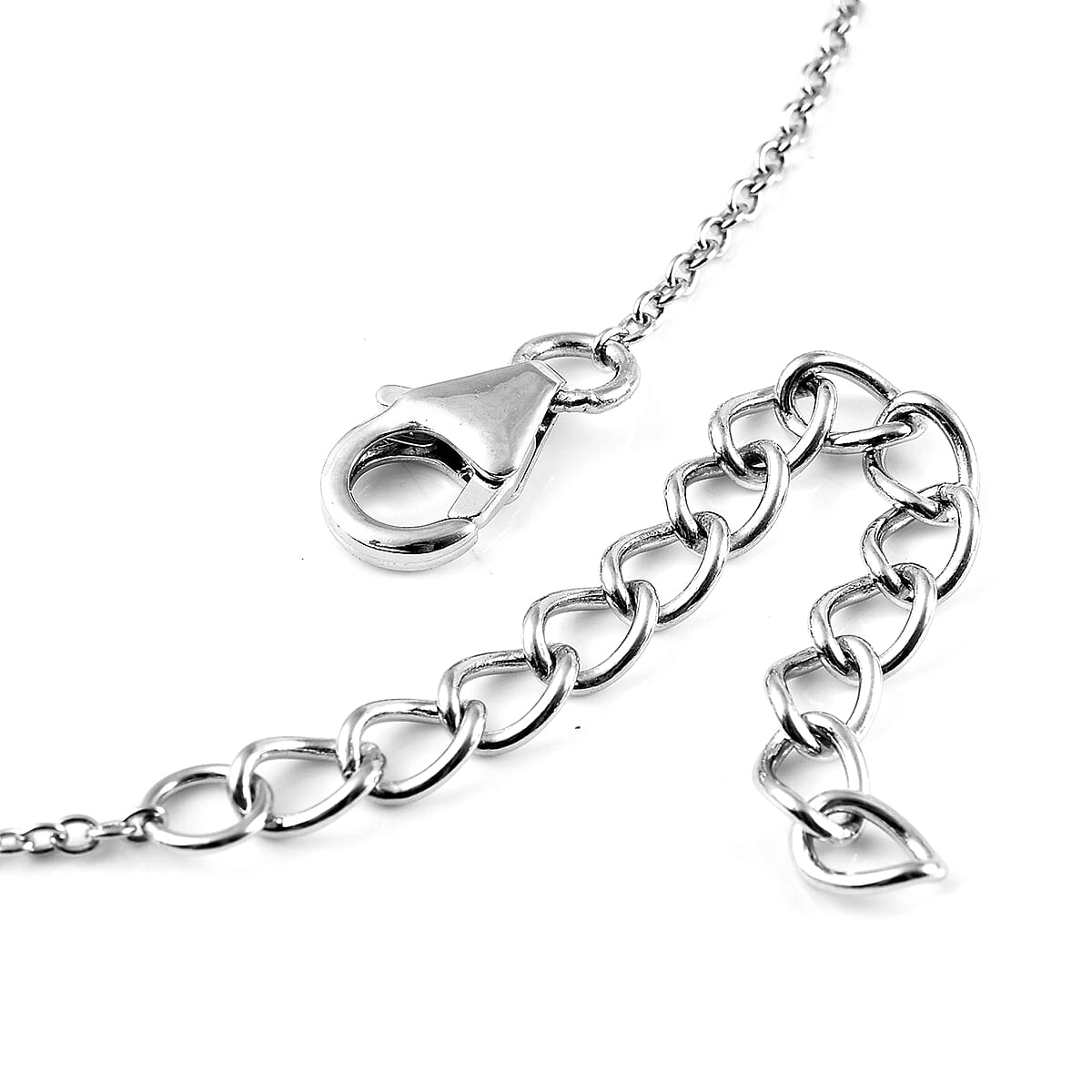 LucyQ Drip Collection - Rhodium Overlay Sterling Silver Necklace (Size 16 with 2 inch Extender)