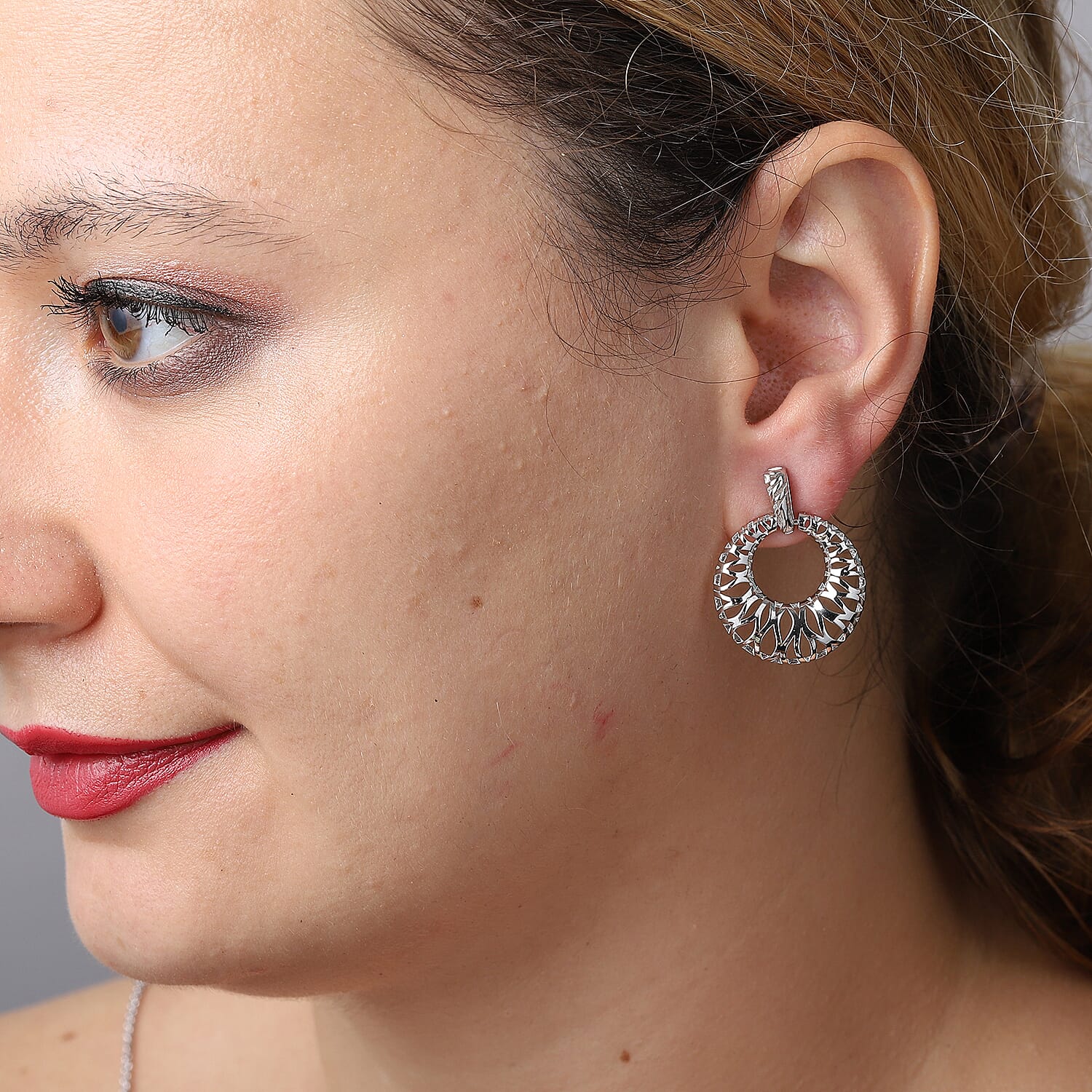 RACHEL GALLEY Infinite Collection- Rhodium Overlay Sterling Silver Earrings (with Push Back), Silver Wt. 6.43 Gms