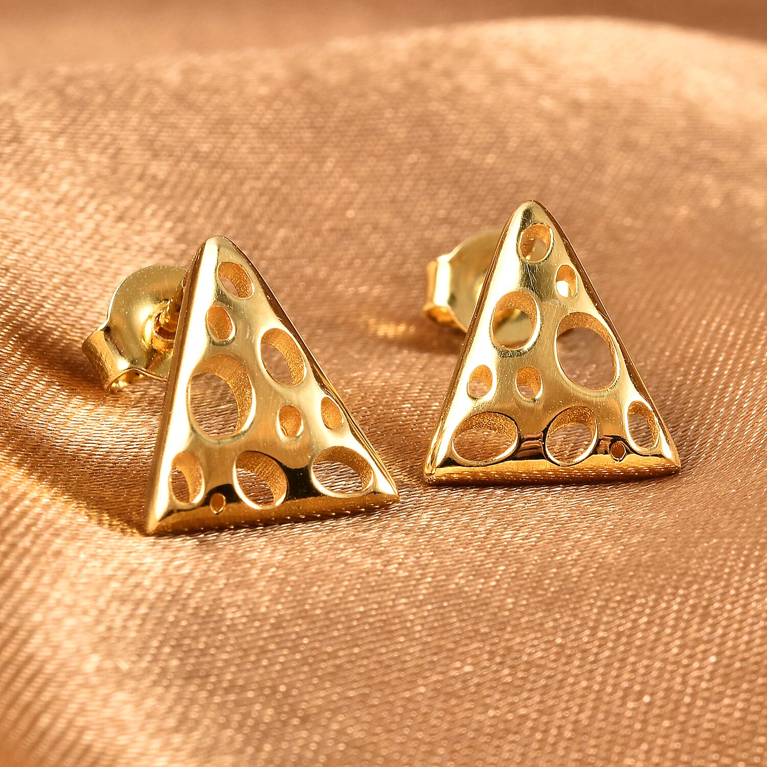 RACHEL GALLEY Yellow Gold Overlay Sterling Silver Earrings  (with Push Back)