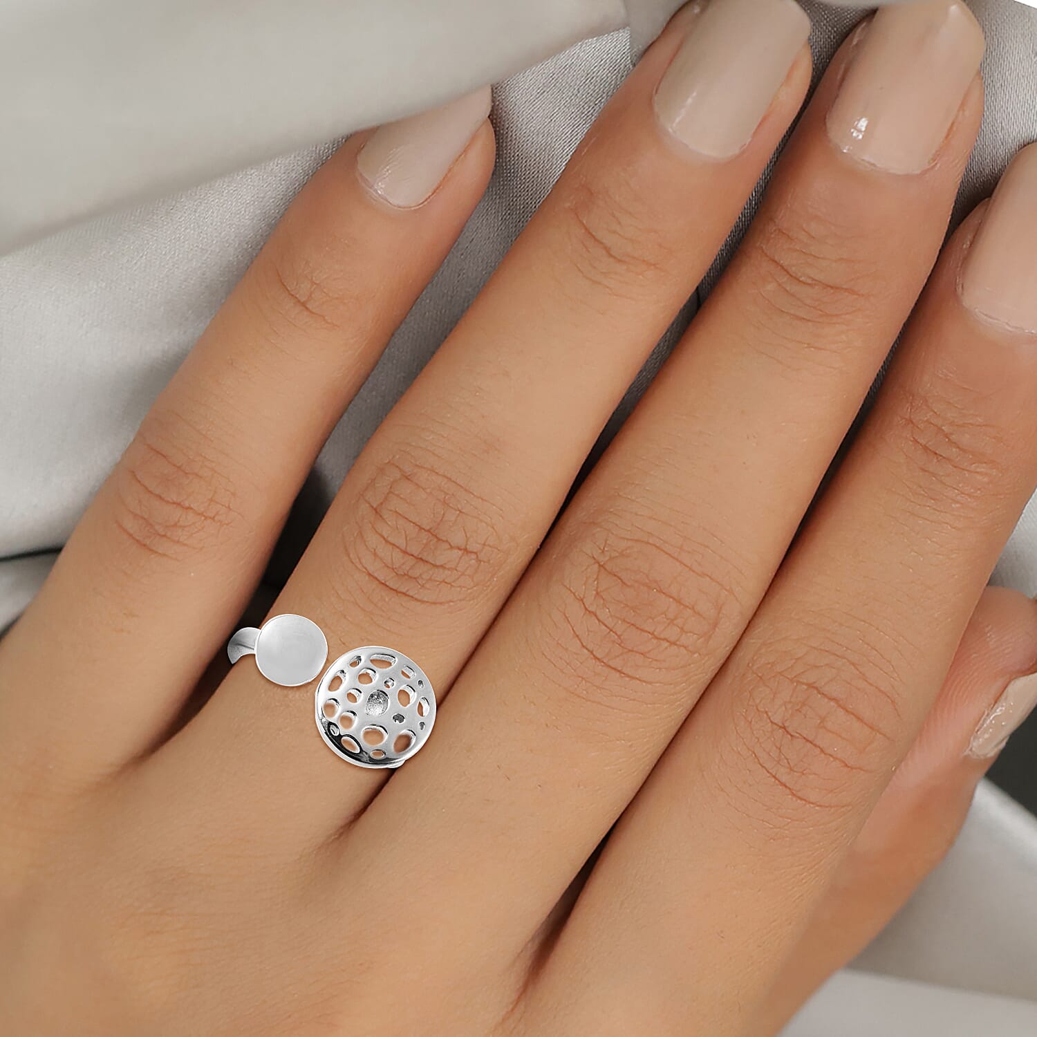 Rachel Galley Rhodium Overlay Sterling Silver Ring