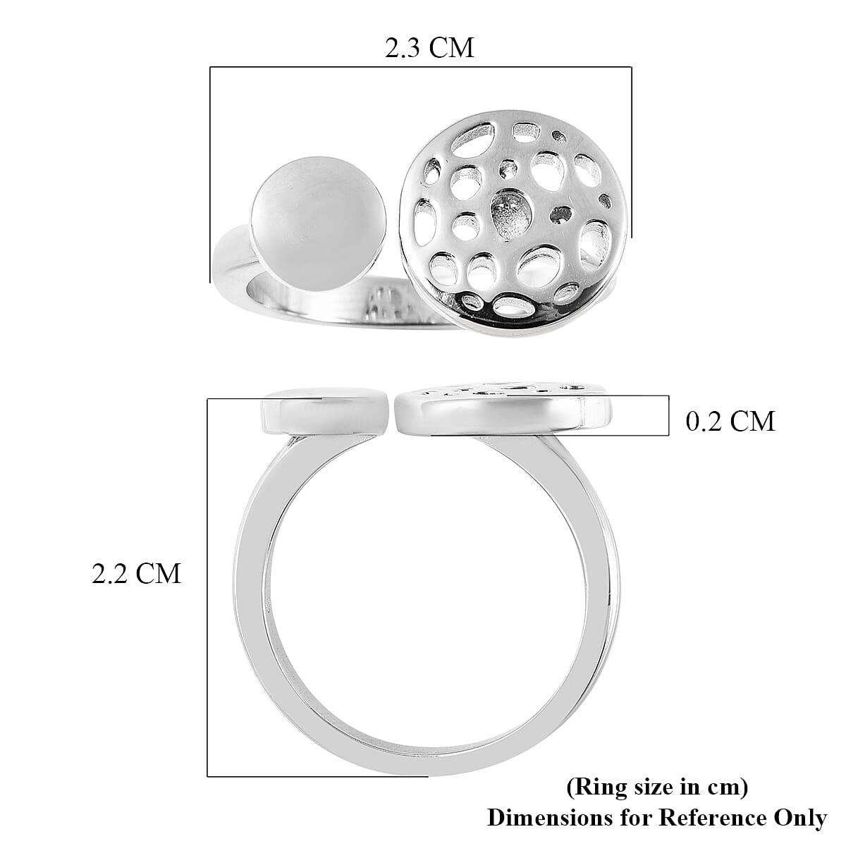 Rachel Galley Rhodium Overlay Sterling Silver Ring