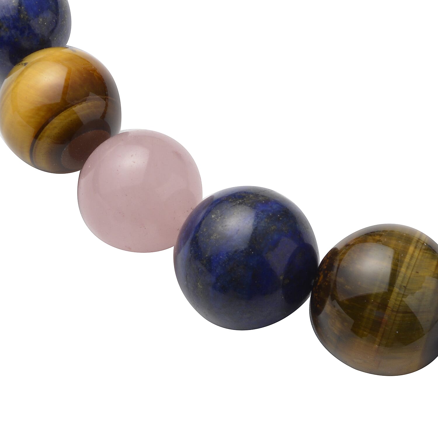 Multi Gemstones Beads Necklace with Magnetic Lock (Size 18) in Rhodium Overlay Sterling Silver 671.50 Ct, Silver Wt 5.00 Gms.