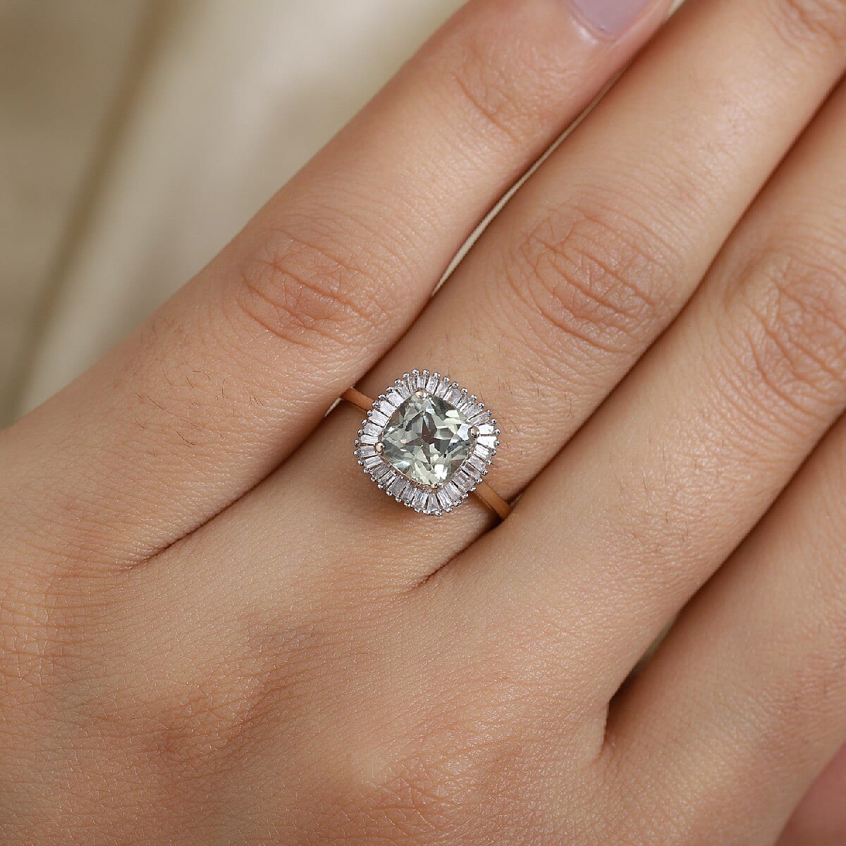 Collectors Edition- 9K Yellow Gold Turkizite and Diamond Ring 2.00 Ct.