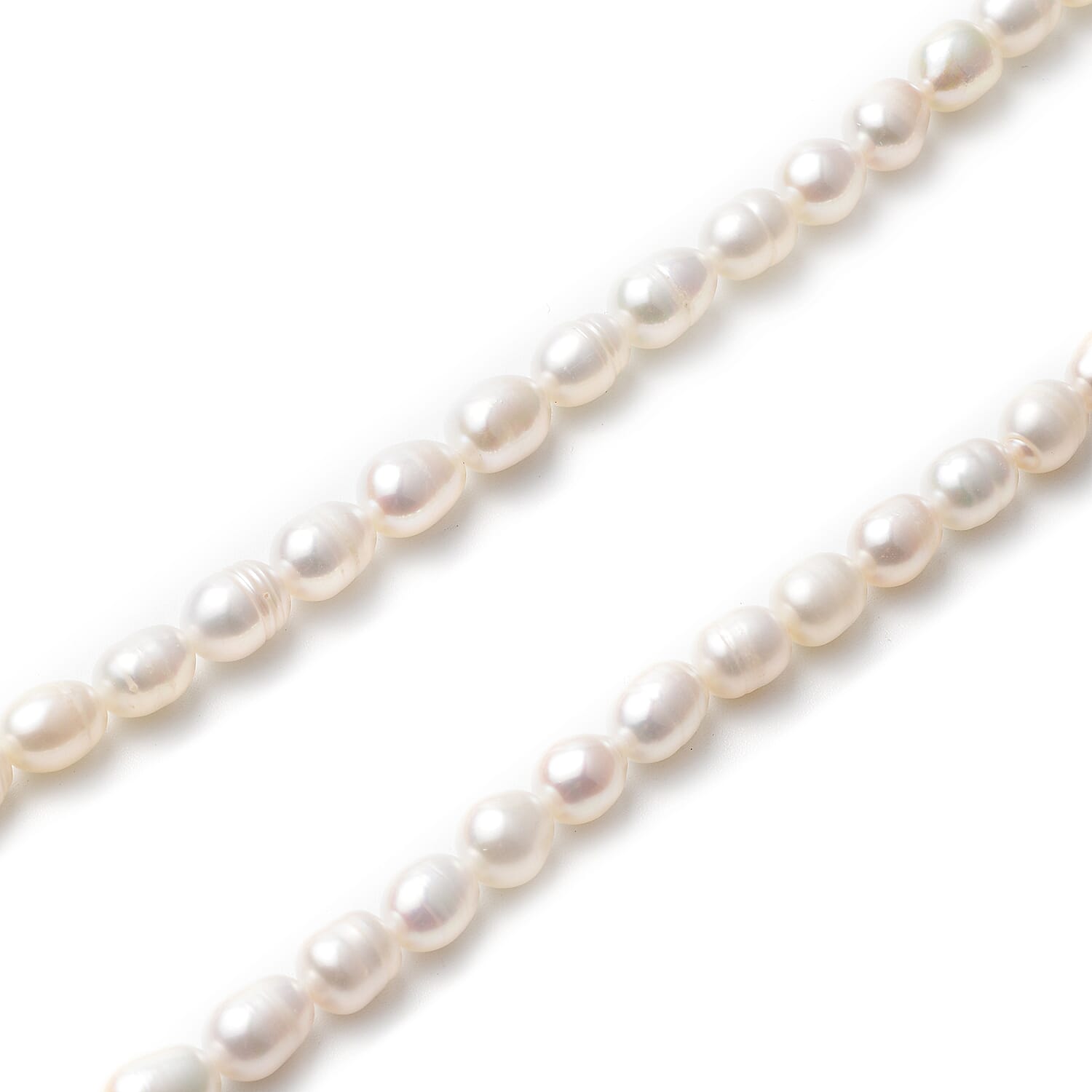Freshwater Pearl Necklace (Size - 16) in Stainless Steel