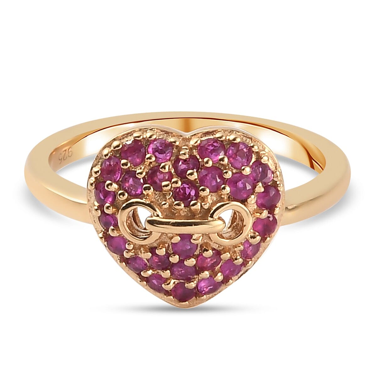 Ruby Ring in 14K Gold Overlay Sterling Silver