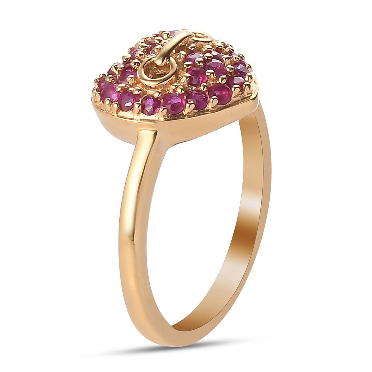 Ruby Ring in 14K Gold Overlay Sterling Silver