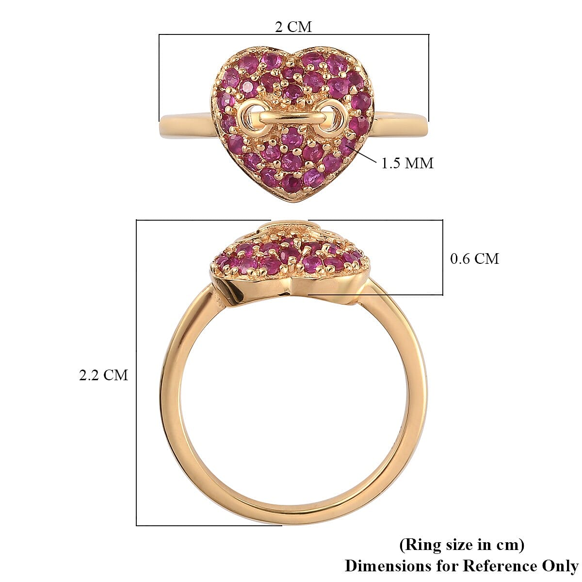 Ruby Ring in 14K Gold Overlay Sterling Silver