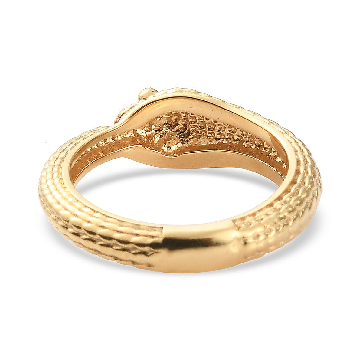 14K Gold Overlay Sterling Silver Snake Ring