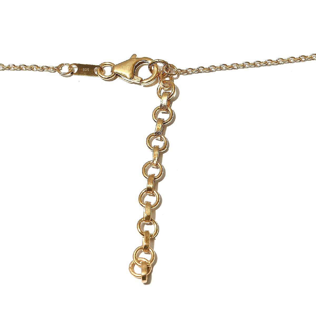 Premium Emerald Necklace (Size 18 with 2 inch Extender) in 18K Yellow Vermeil  Overlay Sterling Silver 2.00 Ct. Silver Wt. 7.44 Gms