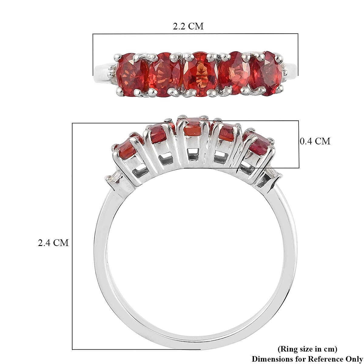 Red Sapphire and Diamond Ring in Platinum Overlay Sterling Silver 1.260 Ct.