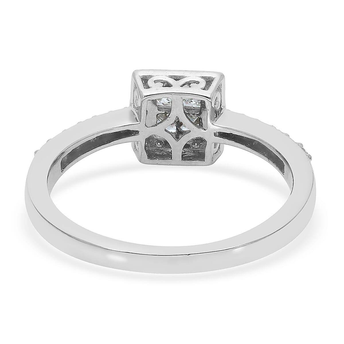 RHAPSODY 950 Platinum IGI Certified Diamond (VS-E-F) Ring 0.50 Ct.