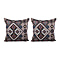 Set of 2 - Turkish Kilim Pattern Cushion Covers - Grey and Multi