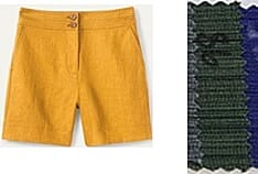 Solid color short made in 100% polyester. Polyester, being a synthetic fiber, is a less expensive option and has many benefits. It has strong fibers that do not wear down as quickly, while being flexi