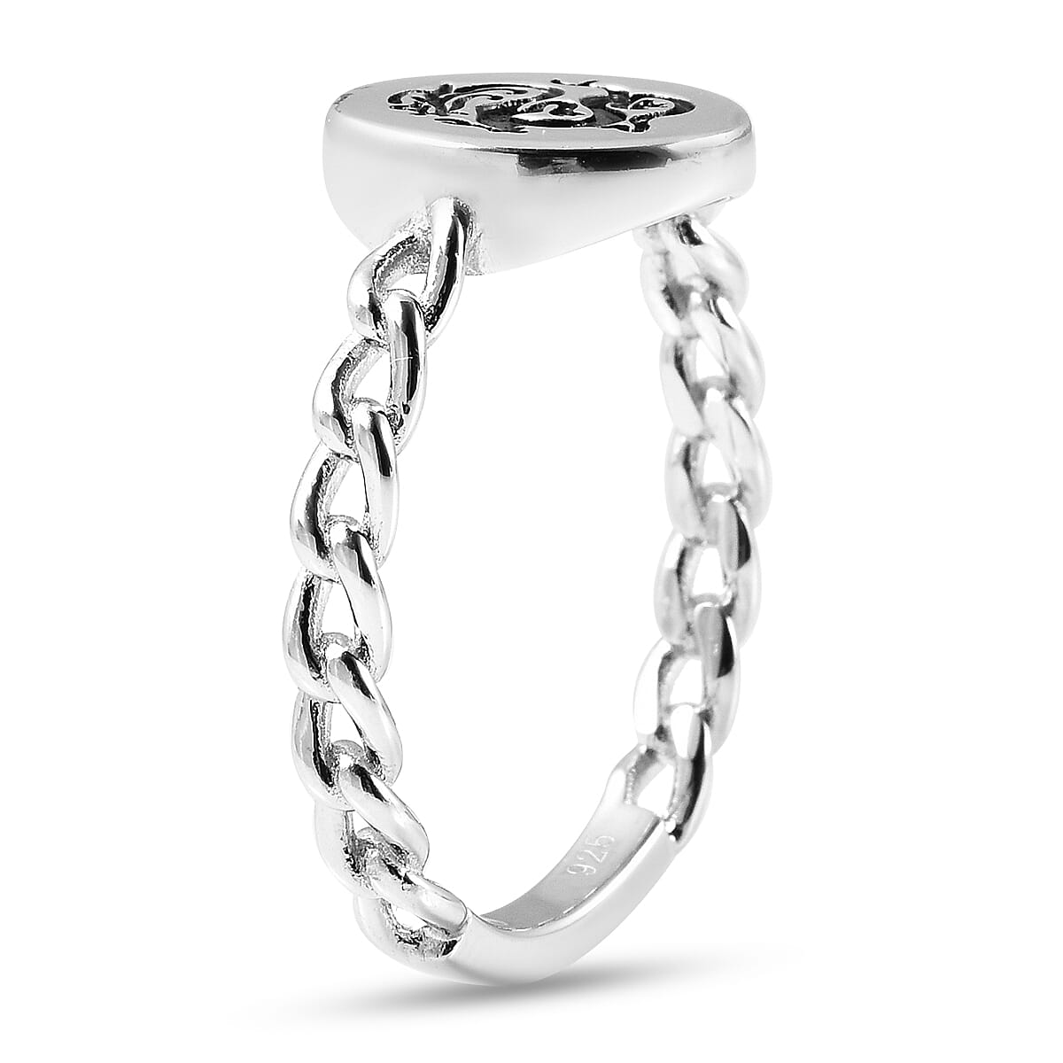 Sterling Silver Dragon Signet Ring