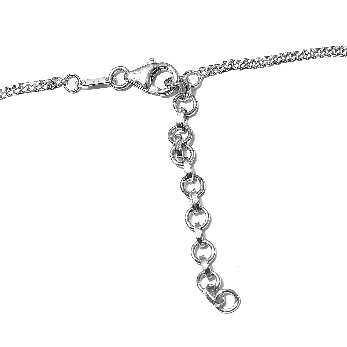 Arizona Sleeping Beauty Turquoise and Natural Cambodian Zircon Necklace (Size 18 with 2 inch Extender) in Platinum Overlay Sterling Silver 4.26 Ct, Silver Wt. 17.83 Gms
