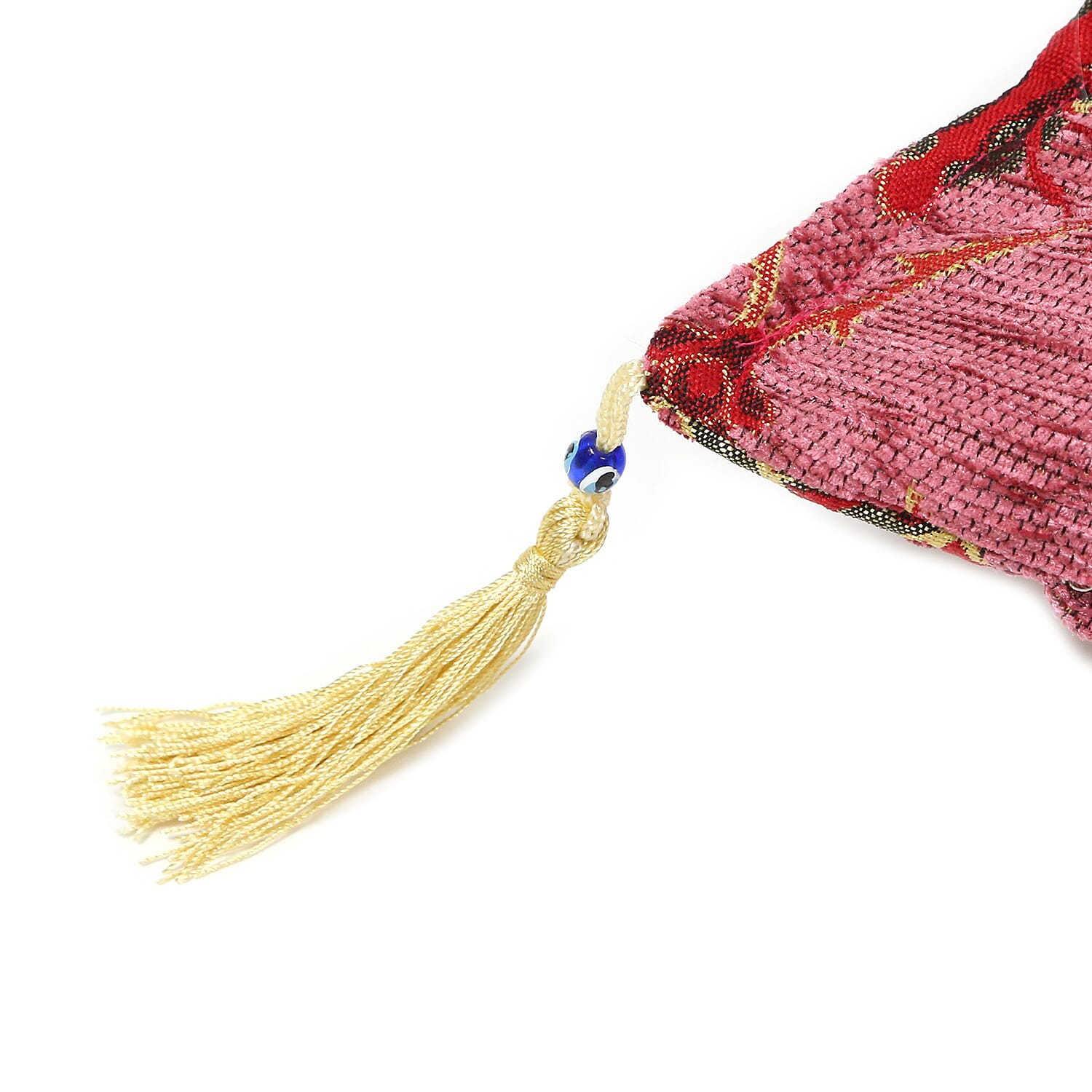 Set of 2 -  Turkish Handmade Cushion Covers with Zipper Closure (Size 45.72x45.72 cm) - Red