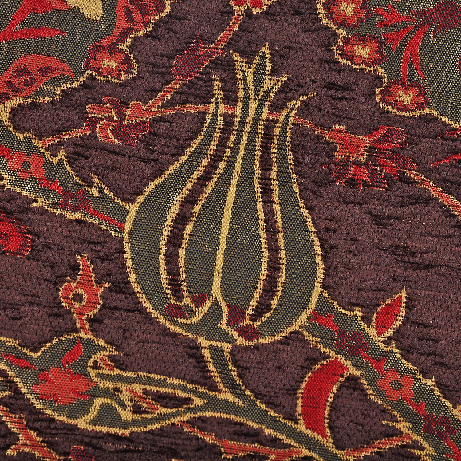 Set of 2 - Turkish Cushion Covers with Zipper Closure (Size 44x42 cm) - Dark Brown & Multi