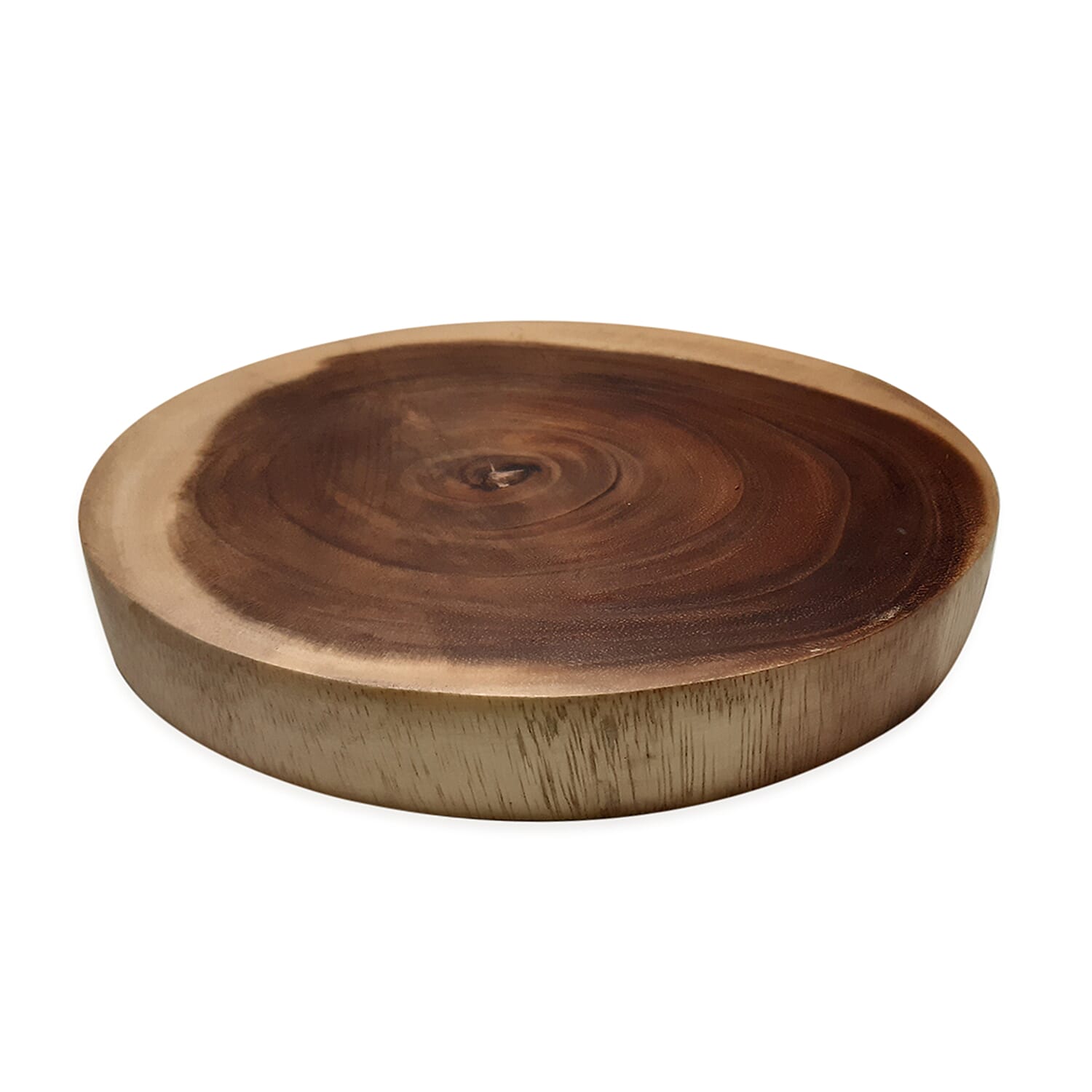 Nakkashi - Handmade Wood Round Chopping Board Without Bark (Size 25x25x3Cm)