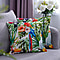 Set of 2 - Birds & Leaves Pattern Cushion Cover with Zipper Closure (Size 43x43cm) - White, Orange & Multi