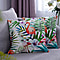 Set of 2 - Flamingo & Flower Pattern Cushion Cover with Zipper Closure (Size 43x43cm) - Green, White & Multi