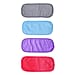 Set of 4 - Reusable Makeup Remover Wipes (Size 40x17Cm) - Pink, Purple, Sky Blue and Grey