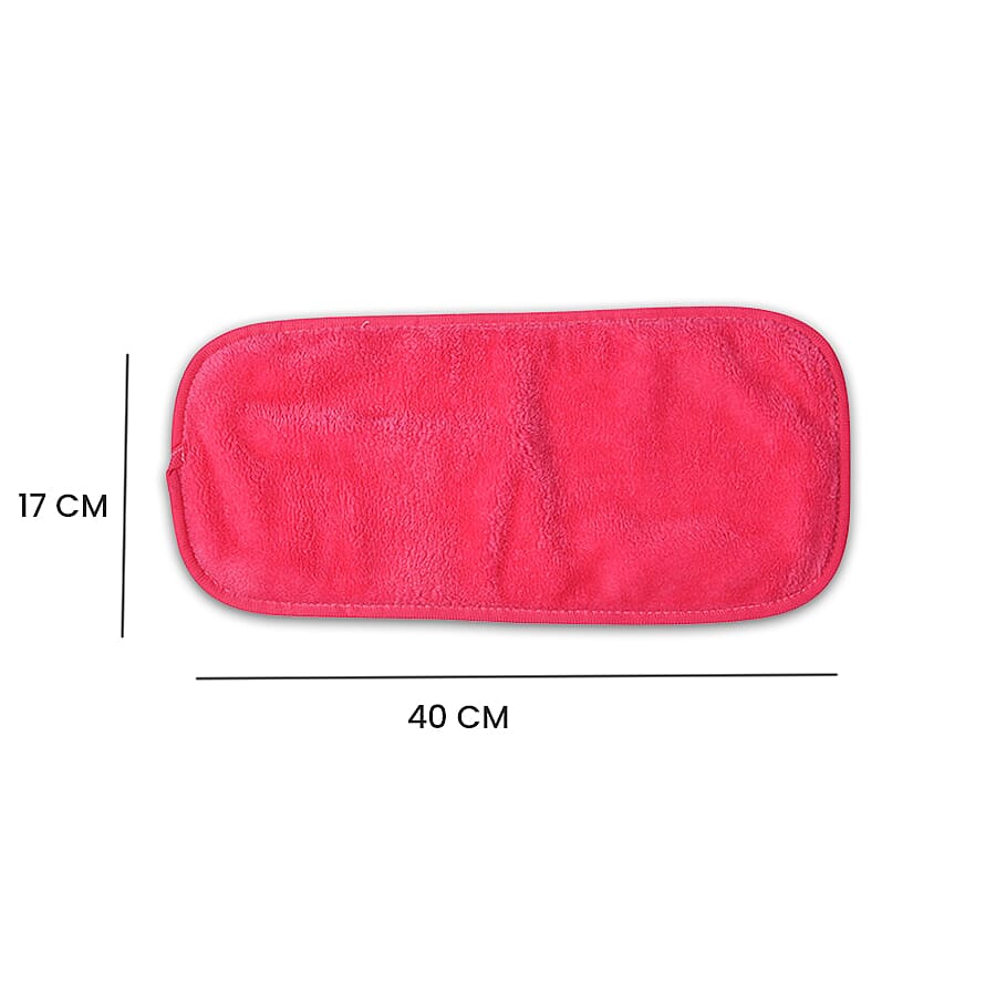 Set of 4 - Reusable Makeup Remover Wipes (Size 40x17Cm) - Pink, Purple, Sky Blue and Grey