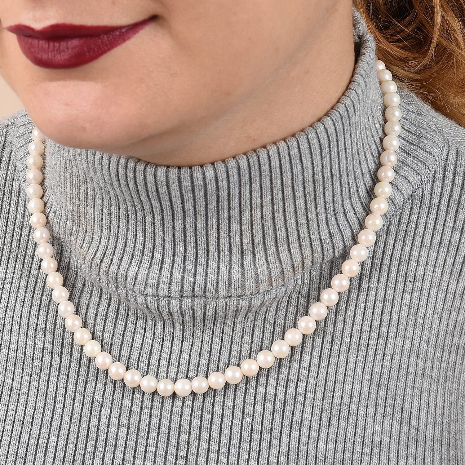 Japanese Akoya Pearl Bracelet (Size 7) with Magnetic Lock in Yellow Gold Overlay Sterling Silver