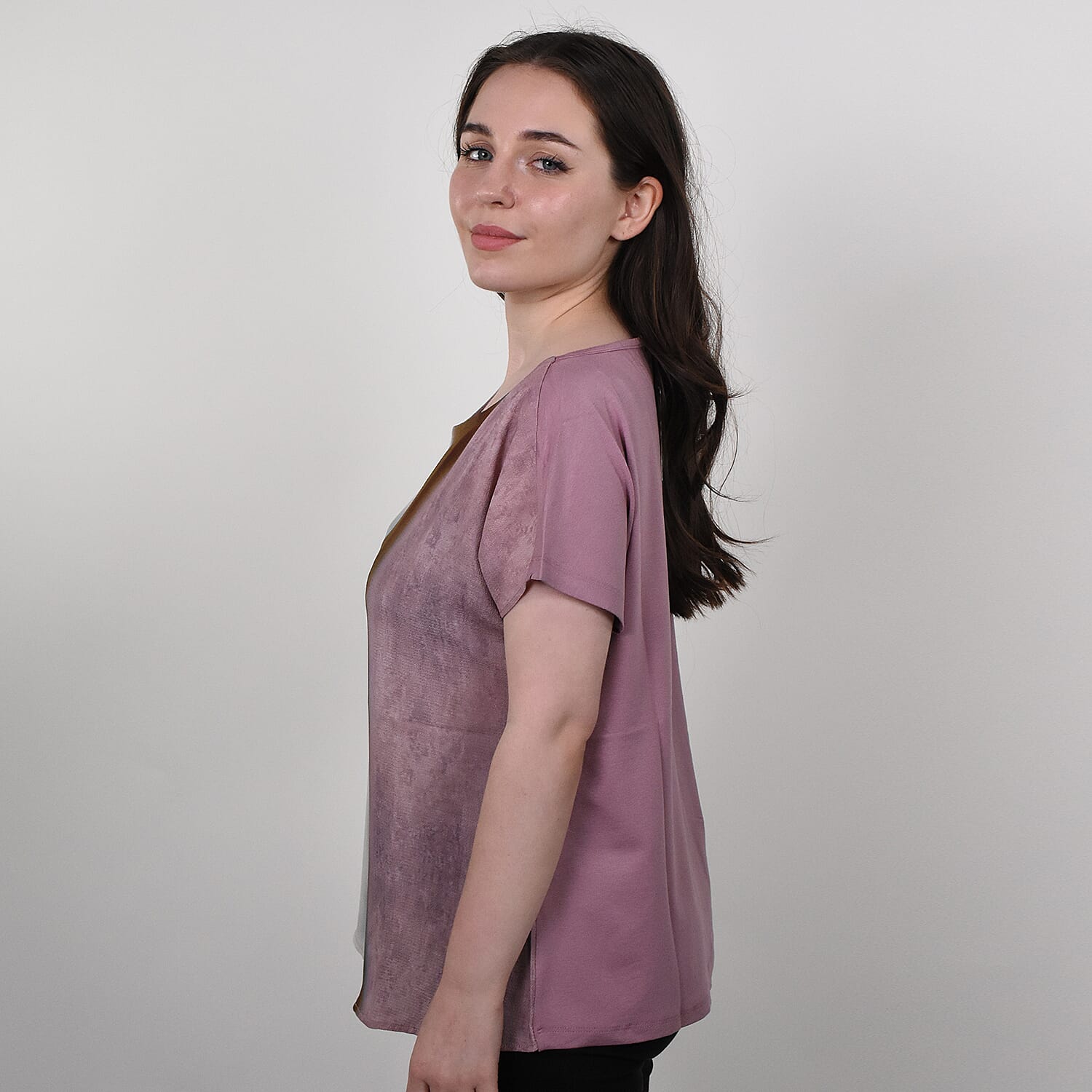 JOVIE Low Sleeve Blouse - Navy & Multi