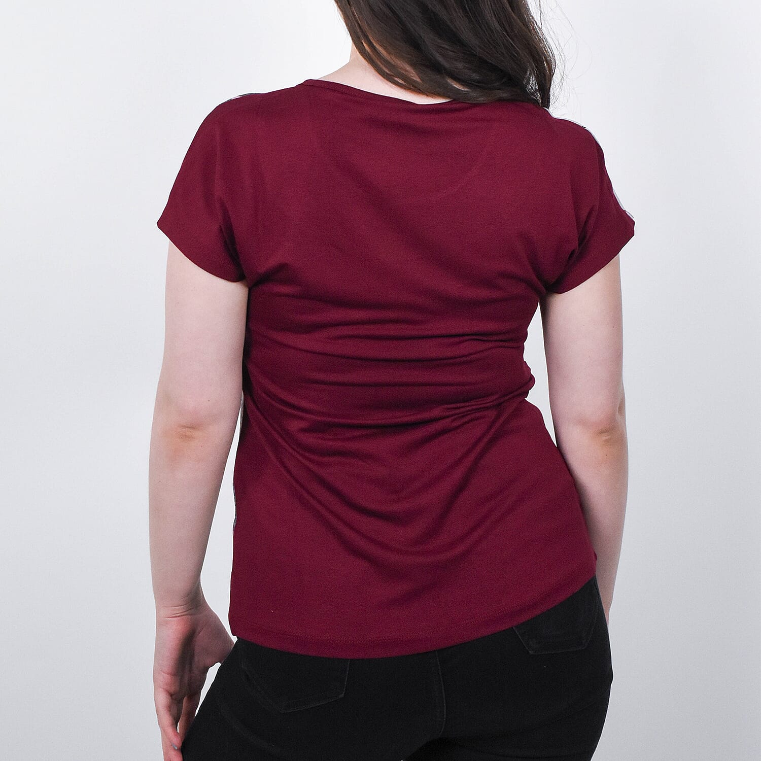 JOVIE Leaf Pattern Low Sleeve Blouse (Size S / 8) - Khaki